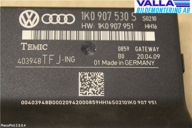 Volkswagen VW GOLF VI 09-13 Styrenhet Övrigt