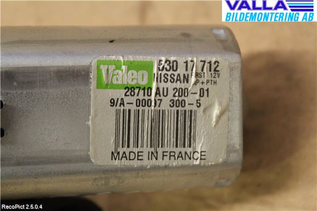 Nissan PRIMERA 02-07 Torkarmotor Baklucka