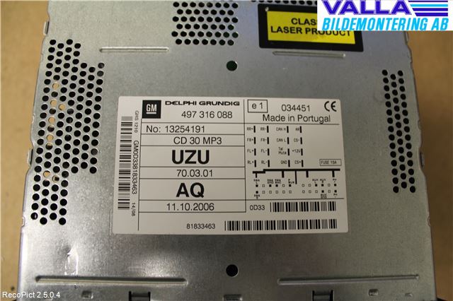 Opel CORSA D 07-14 Cd Radio - Multimediapanel