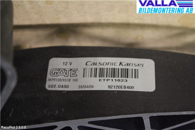 Nissan NAVARA 05-16 Kylfläkt El