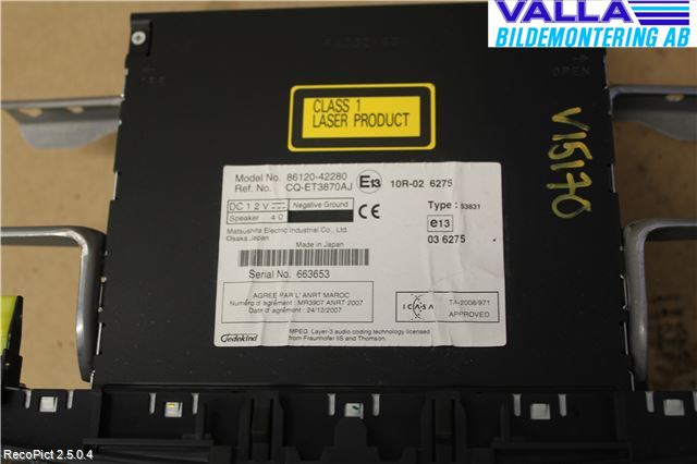 Toyota RAV 4 06-12 Cd Radio - Multimediapanel