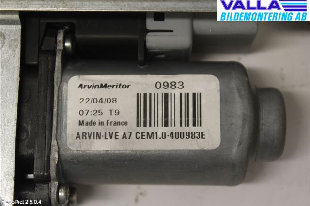 Fiat SCUDO 07-16 Fönsterhiss El Kompl