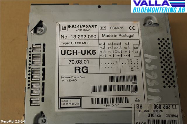 Opel VECTRA C 06-08 Cd Radio - Multimediapanel