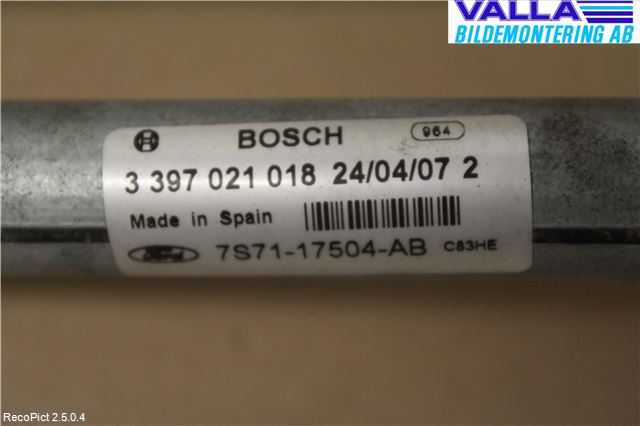 Ford MONDEO 07-15 Torkarmekanism Vindruta