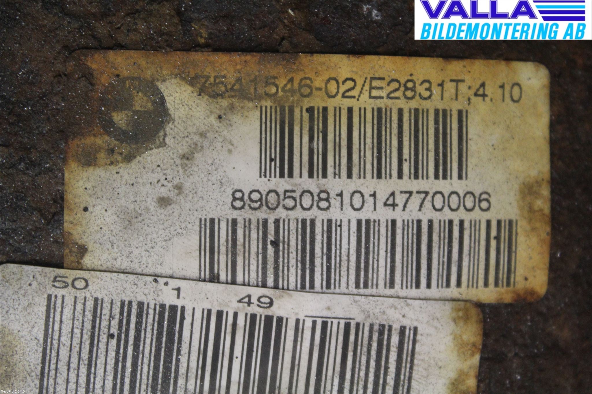 BMW 5 E60/61 Sed/Tou 02-10 Bakväxel-Diff