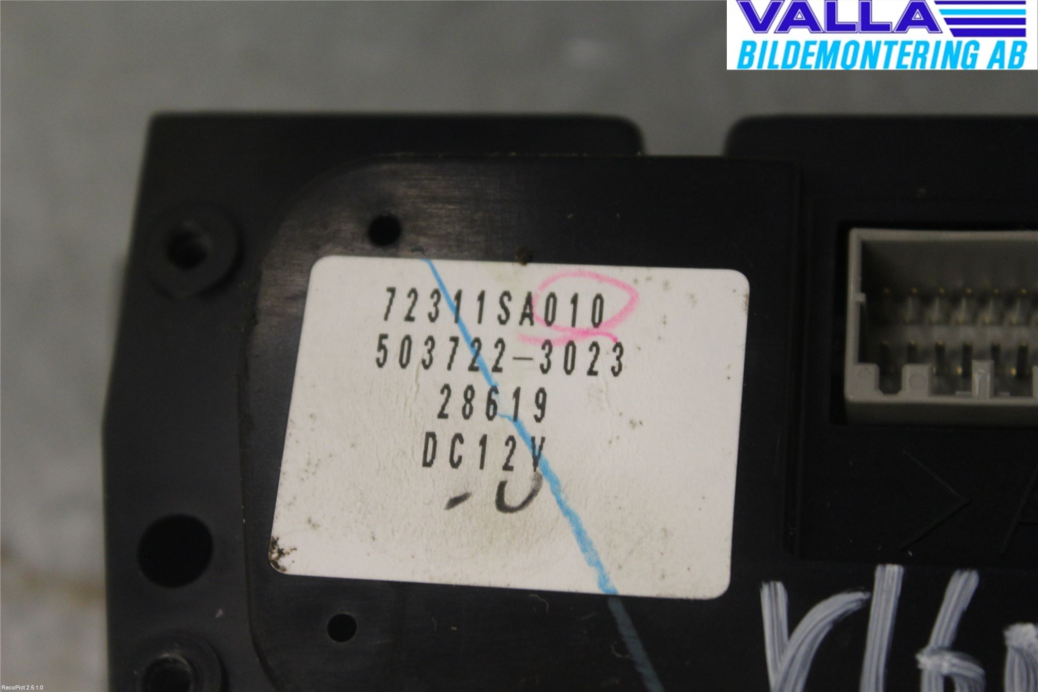 Subaru FORESTER SG 03-05 Värmereglage