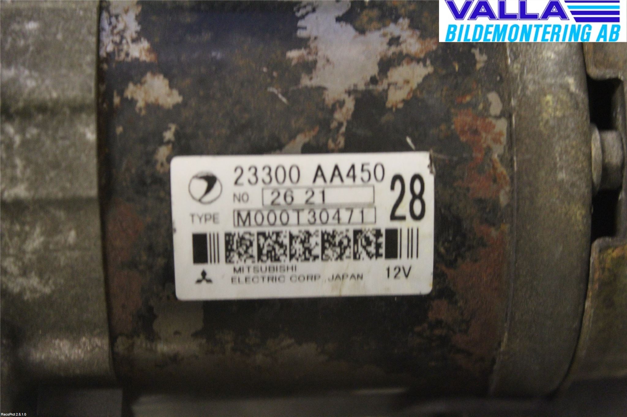 Subaru FORESTER SG 03-05 Startmotor