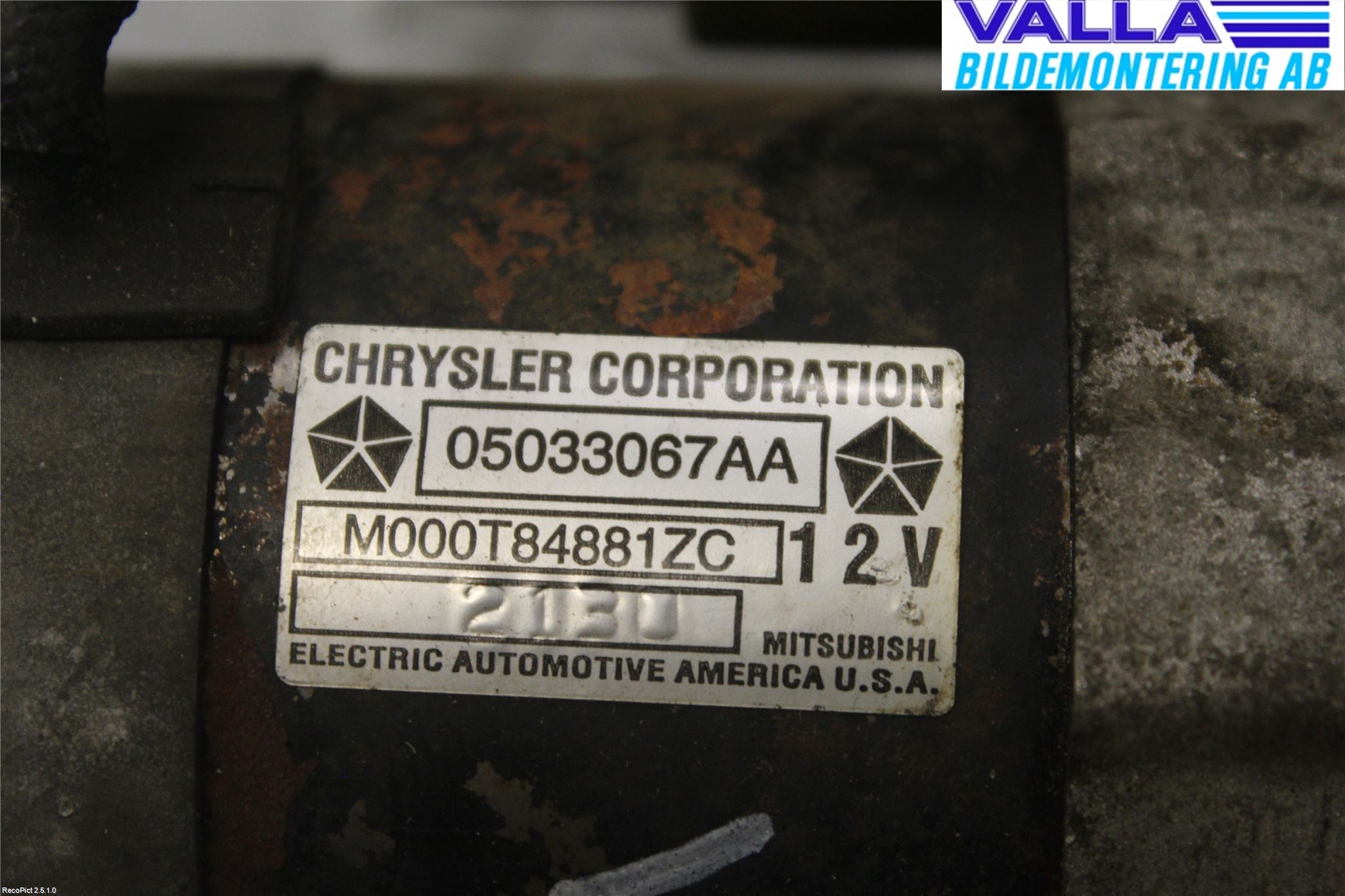 Chrysler CHR PT CRUISER Startmotor