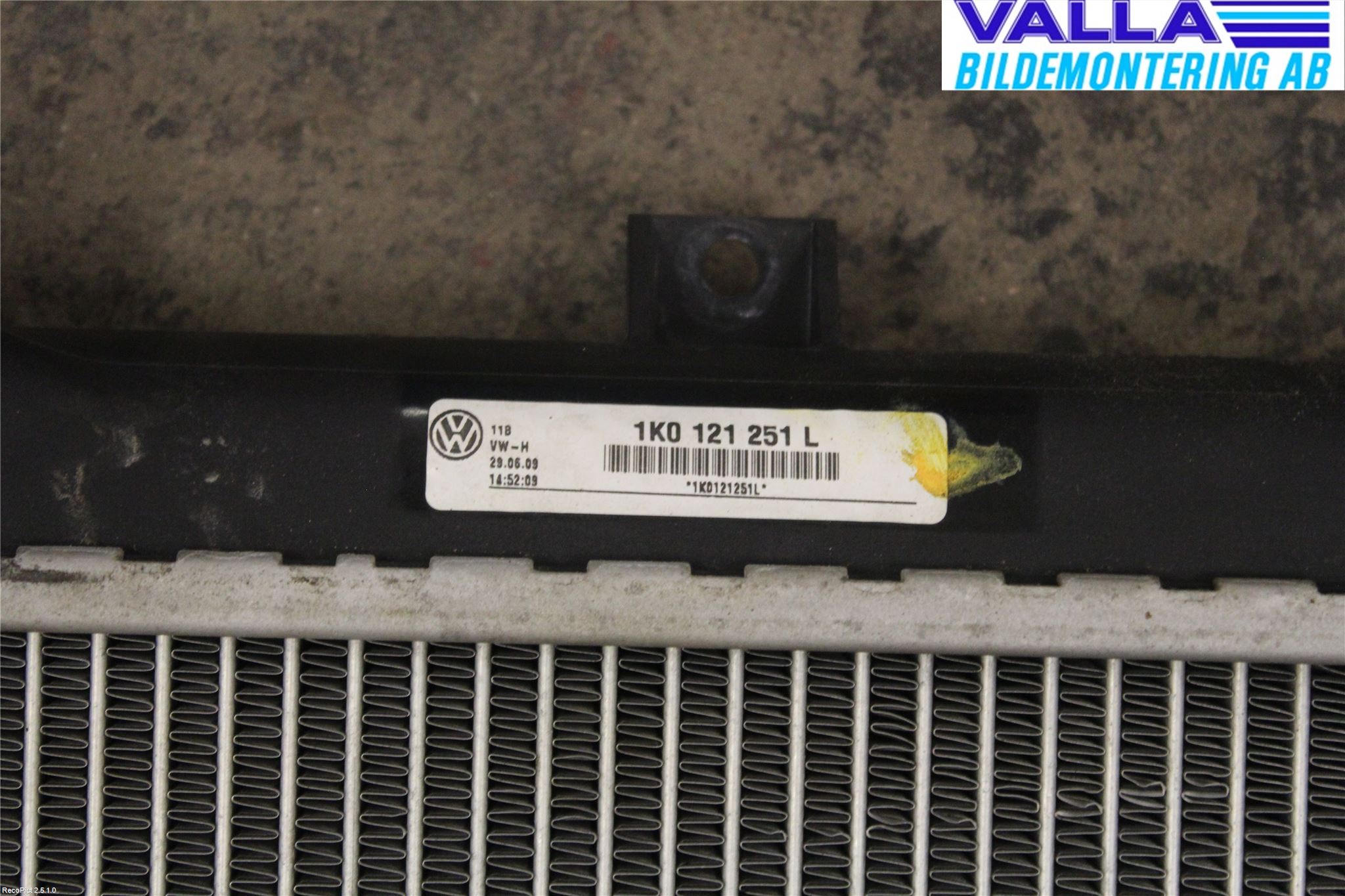 Volkswagen VW GOLF VI 09-13 Kylare Aut