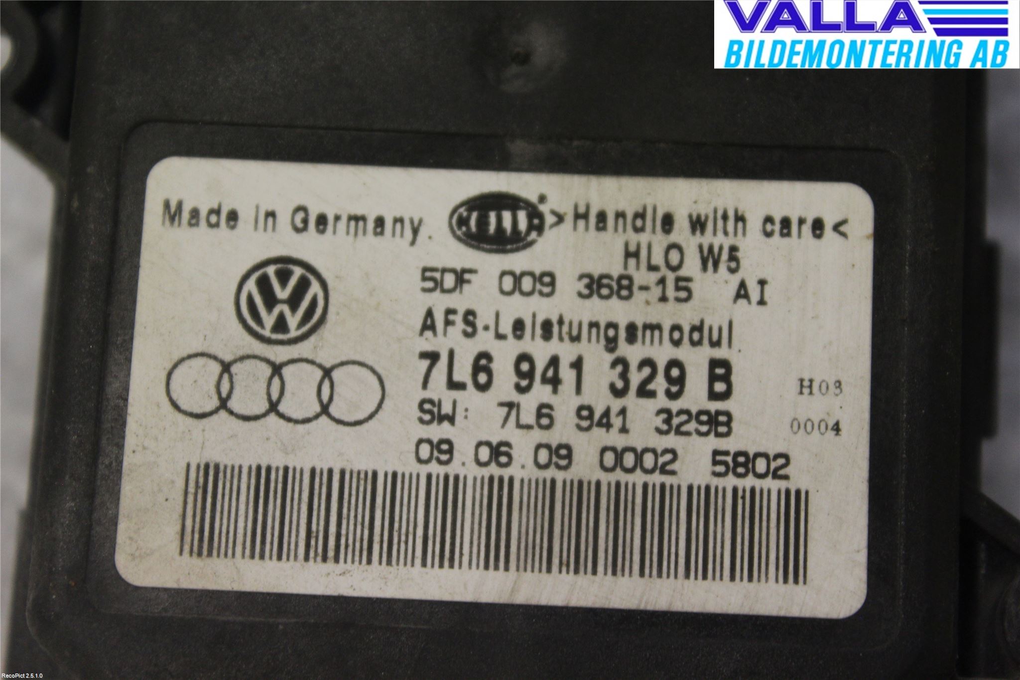 Volkswagen VW GOLF VI 09-13 Styrenhet Strålkastare