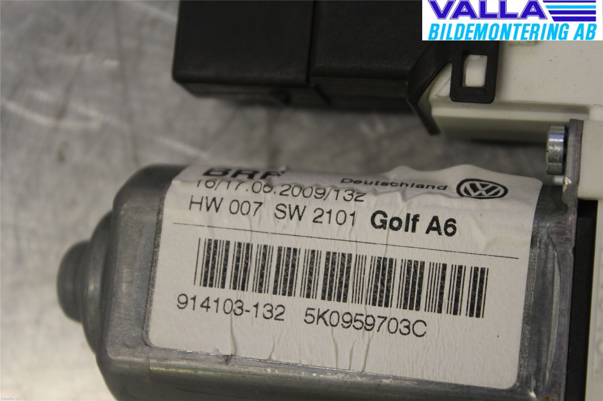 Volkswagen VW GOLF VI 09-13 Fönsterhissmotor