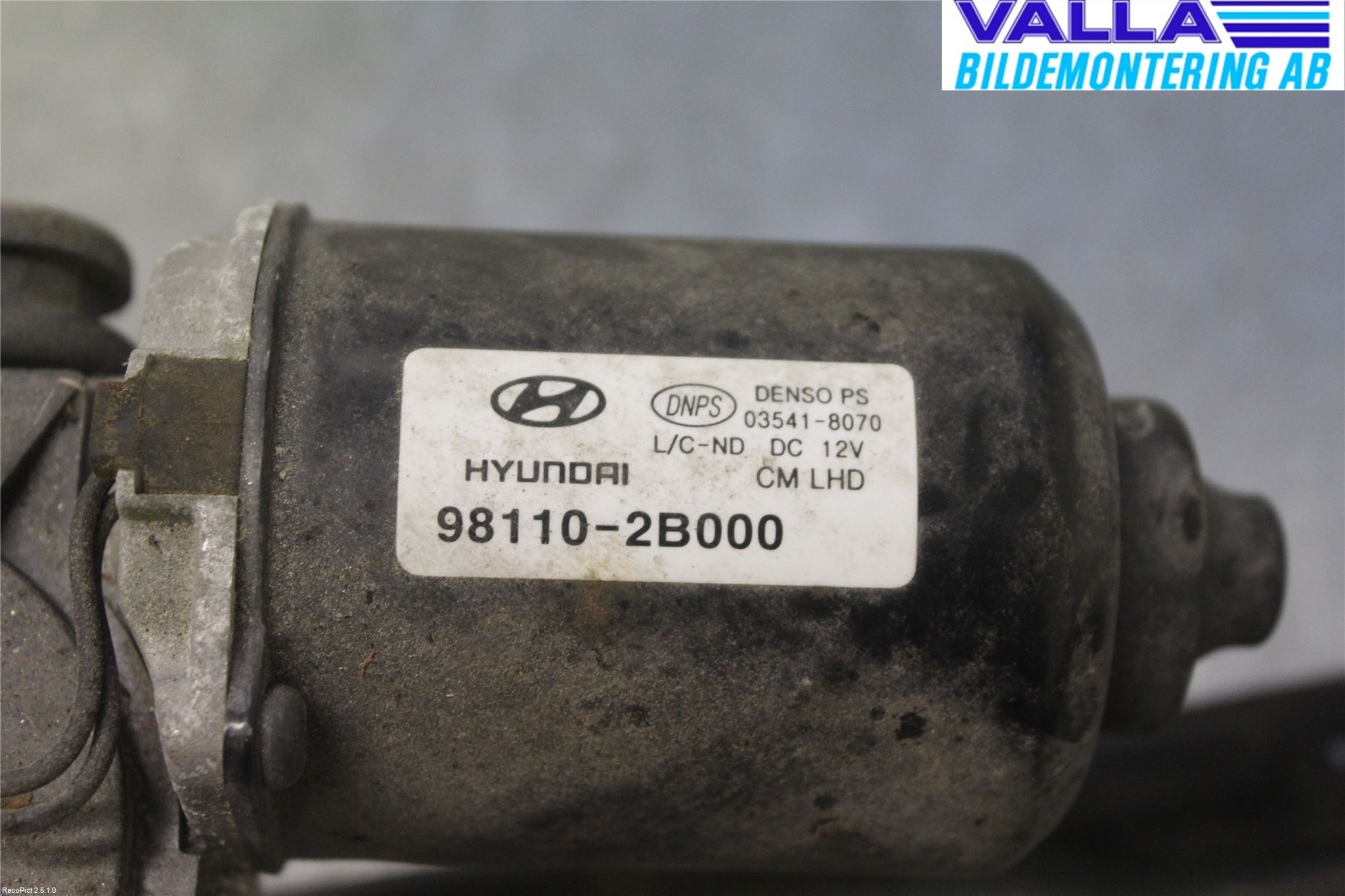 Hyundai SANTA FE  06-12 Torkarmekanism Vindruta