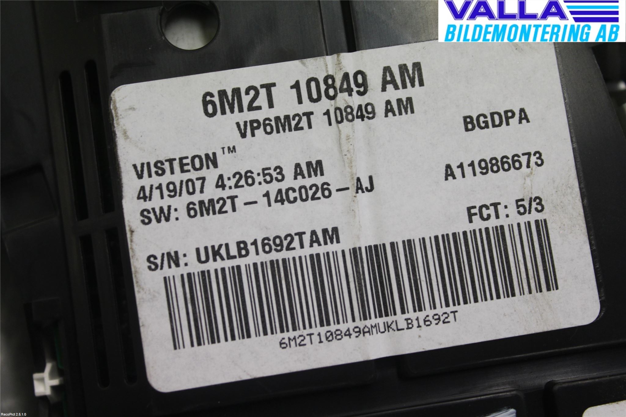 Ford MONDEO 07-15 Instrument Komb