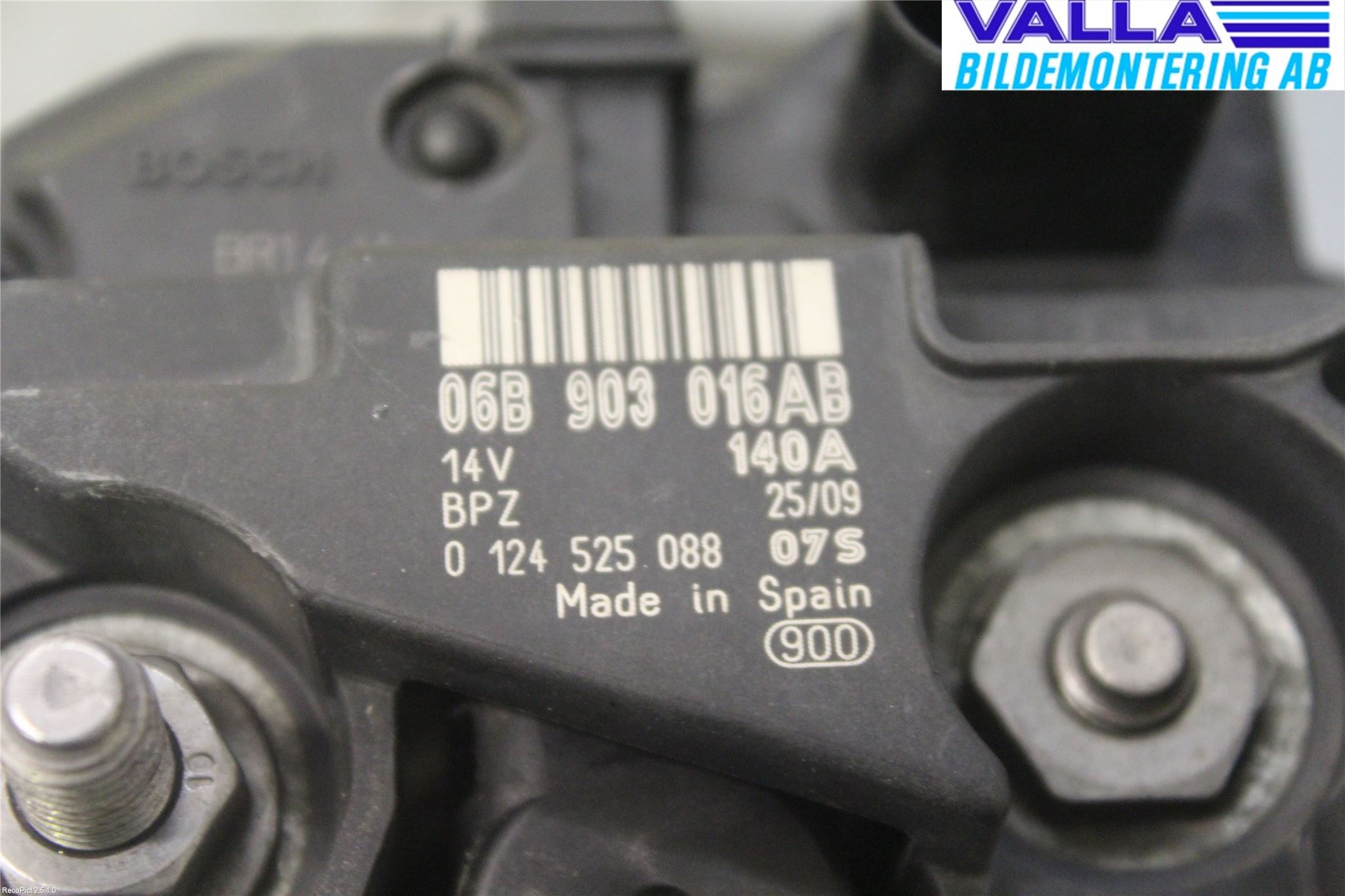 Volkswagen VW GOLF VI 09-13 Generator