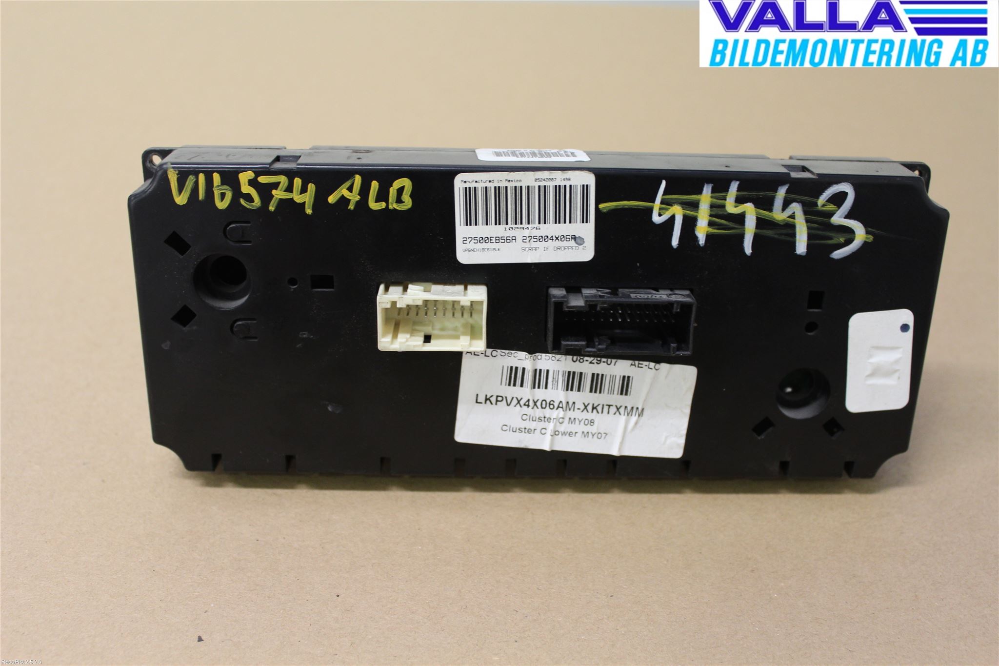 Nissan NAVARA 05-16 Ac Styrenhet Ac Manöveren