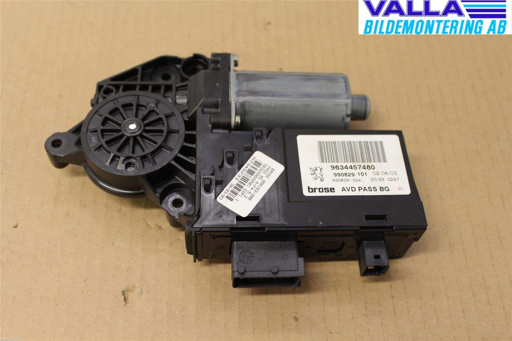 Peugeot 307 01-05 Fönsterhissmotor