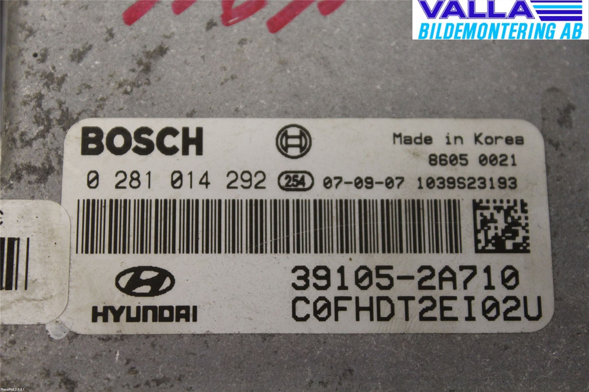 Hyundai i30 FD 07-12 Styrenhet Insprut Bensin