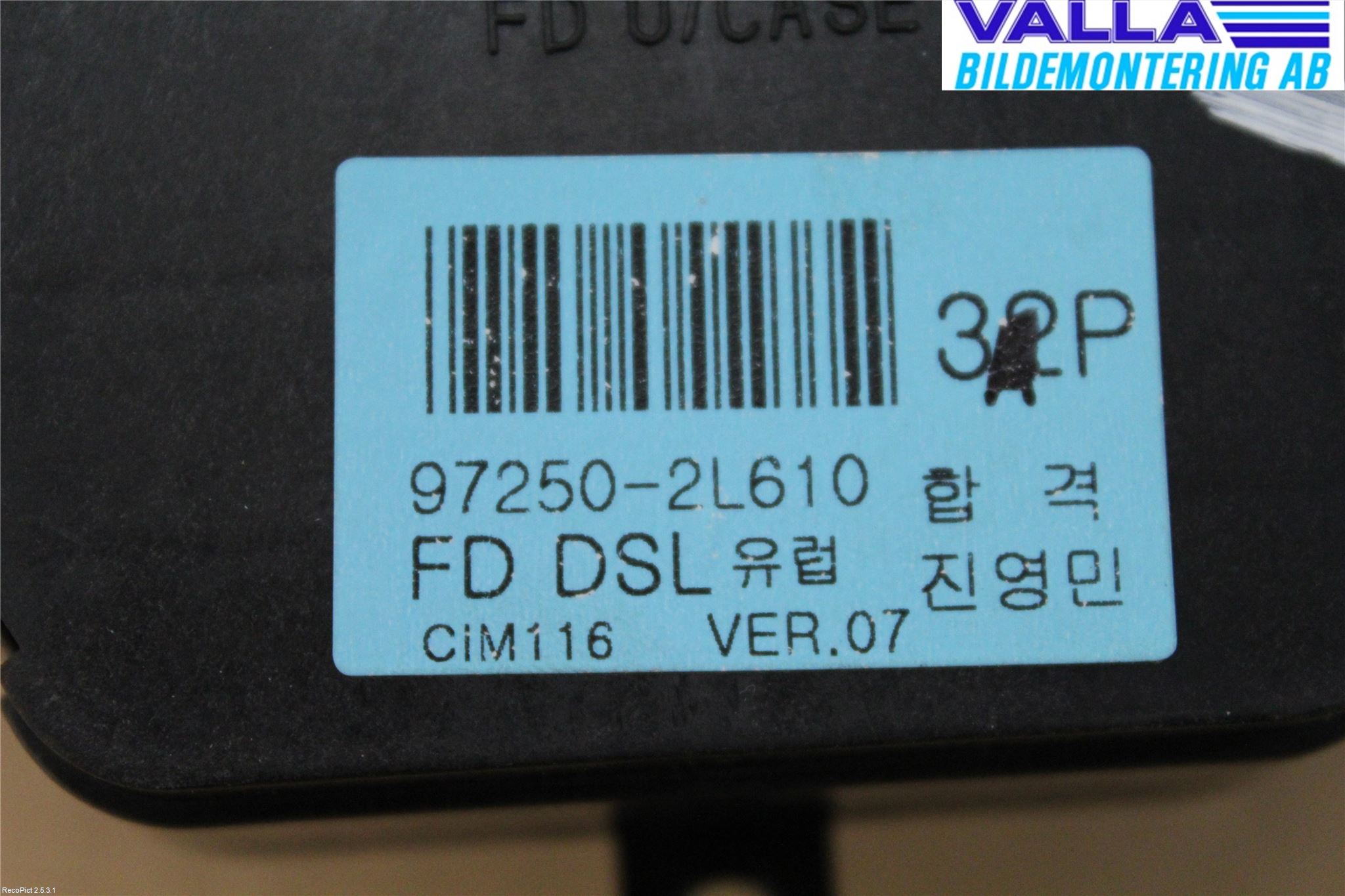 Hyundai i30 FD 07-12 Ac Styrenhet Ac Manöveren