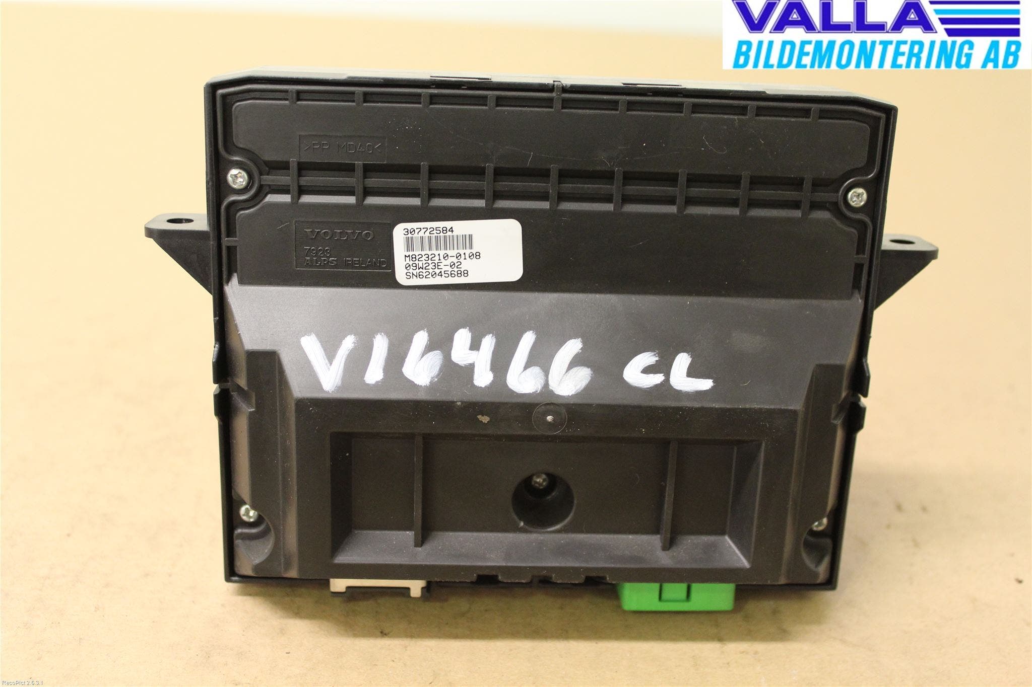 Volvo XC60 09-13 Kontrolldisplay