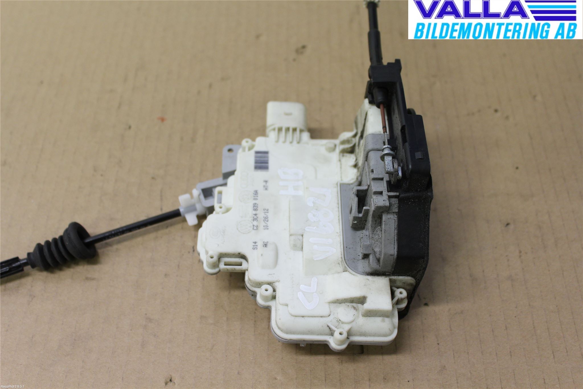 Volkswagen VW PASSAT 11-14 Låskista-Dörrlås