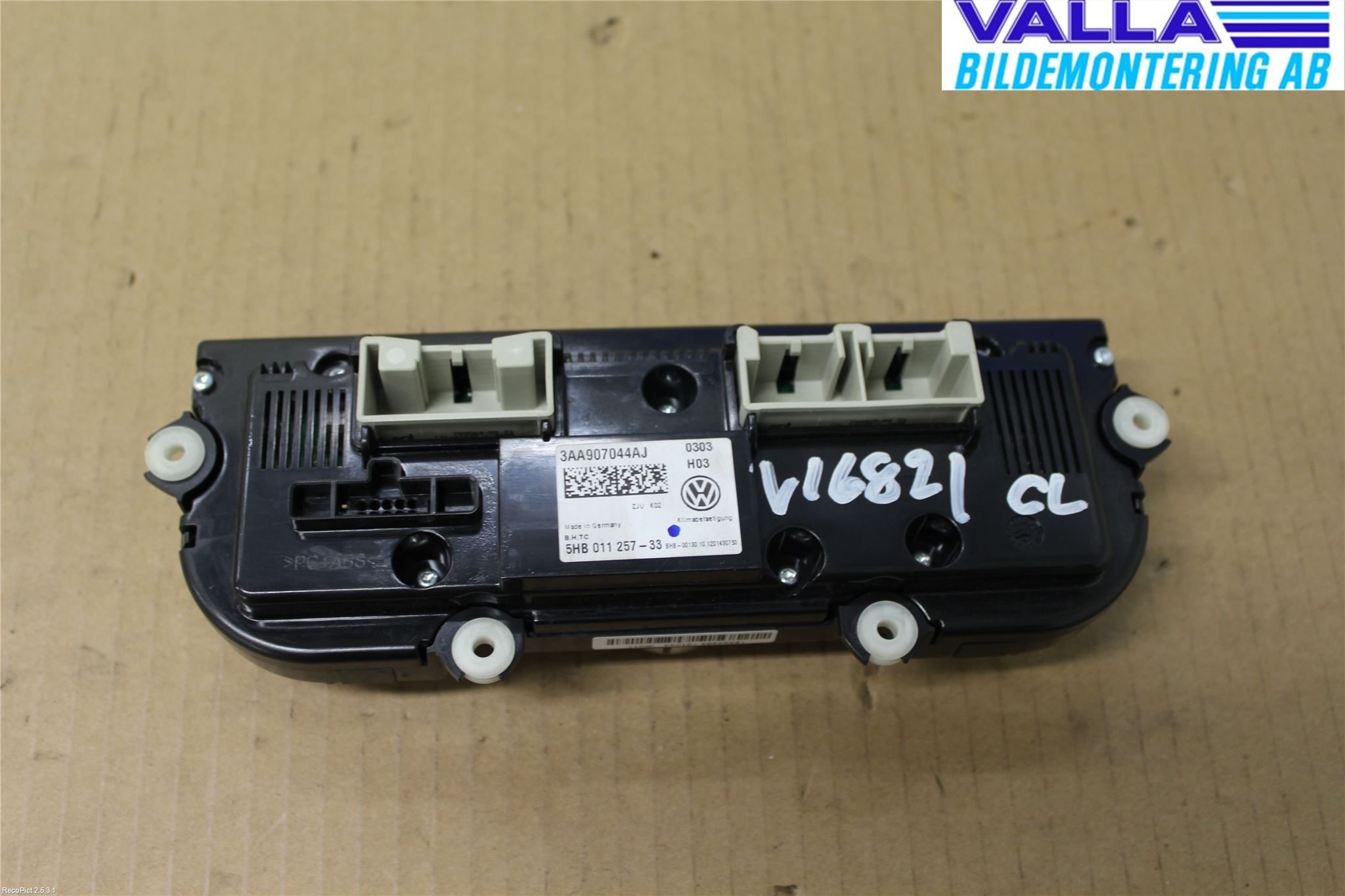 Volkswagen VW PASSAT 11-14 Ac Styrenhet Ac Manöveren