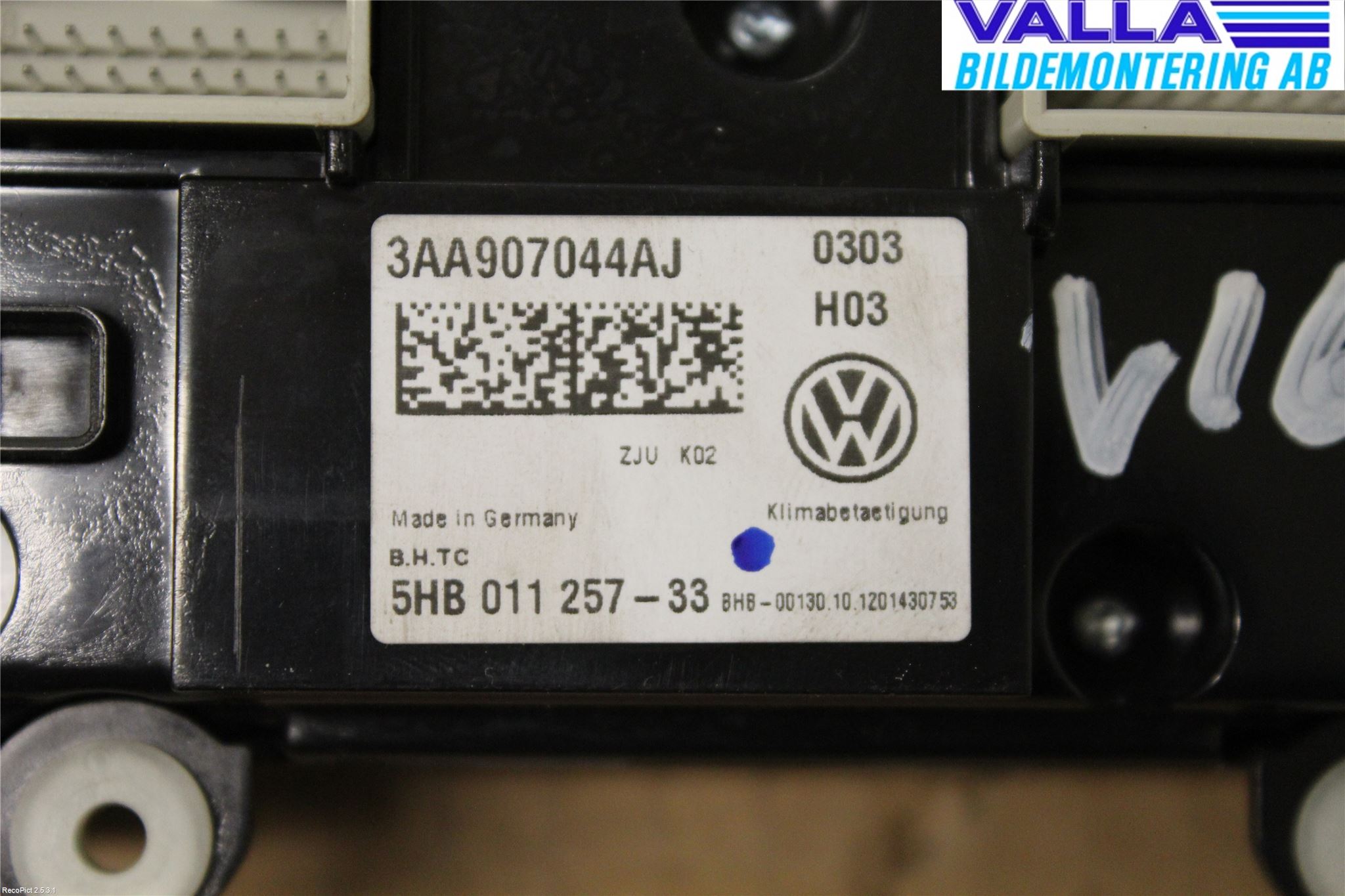 Volkswagen VW PASSAT 11-14 Ac Styrenhet Ac Manöveren