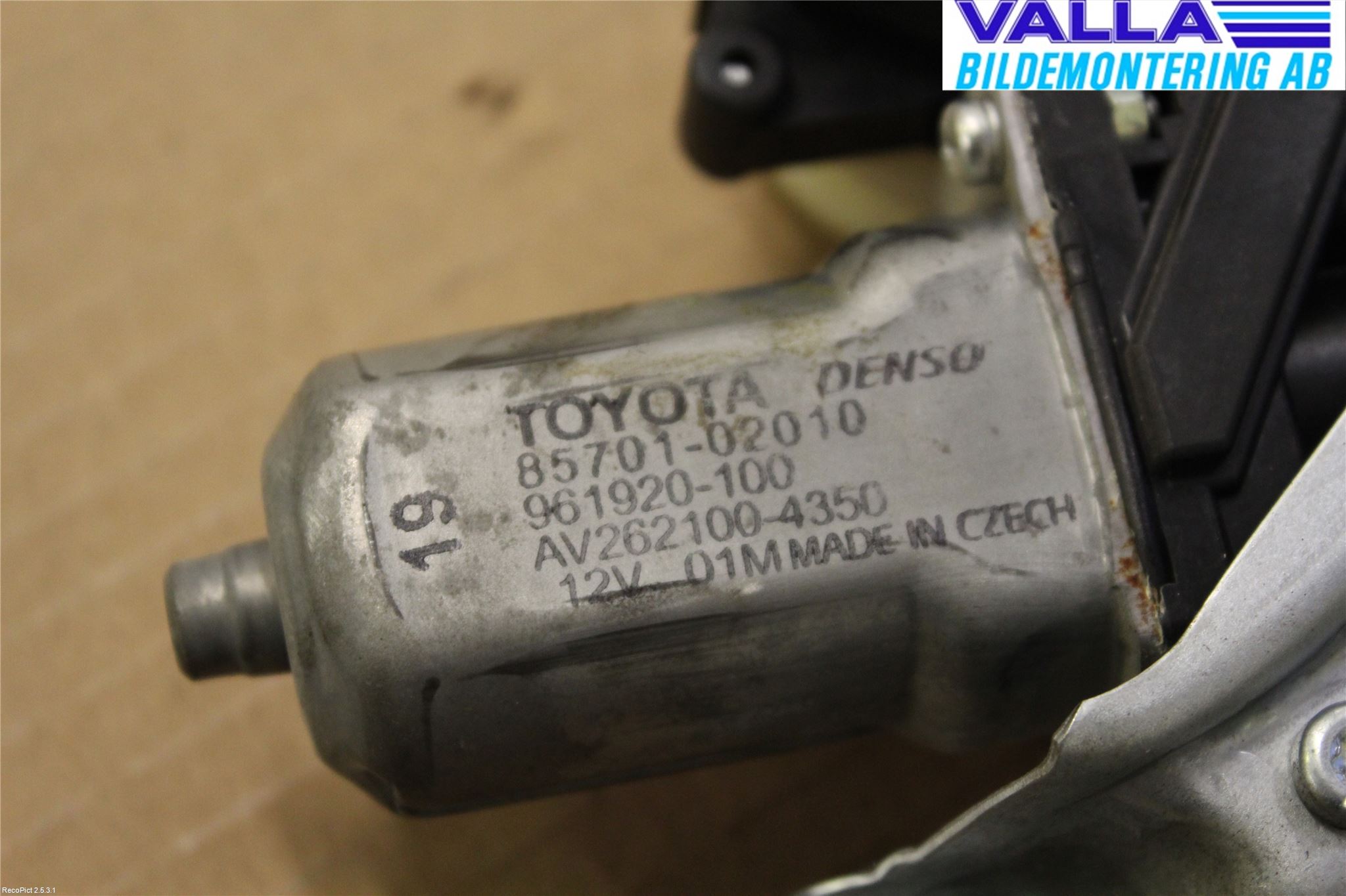 Toyota AVENSIS 09-15 Fönsterhiss El Kompl