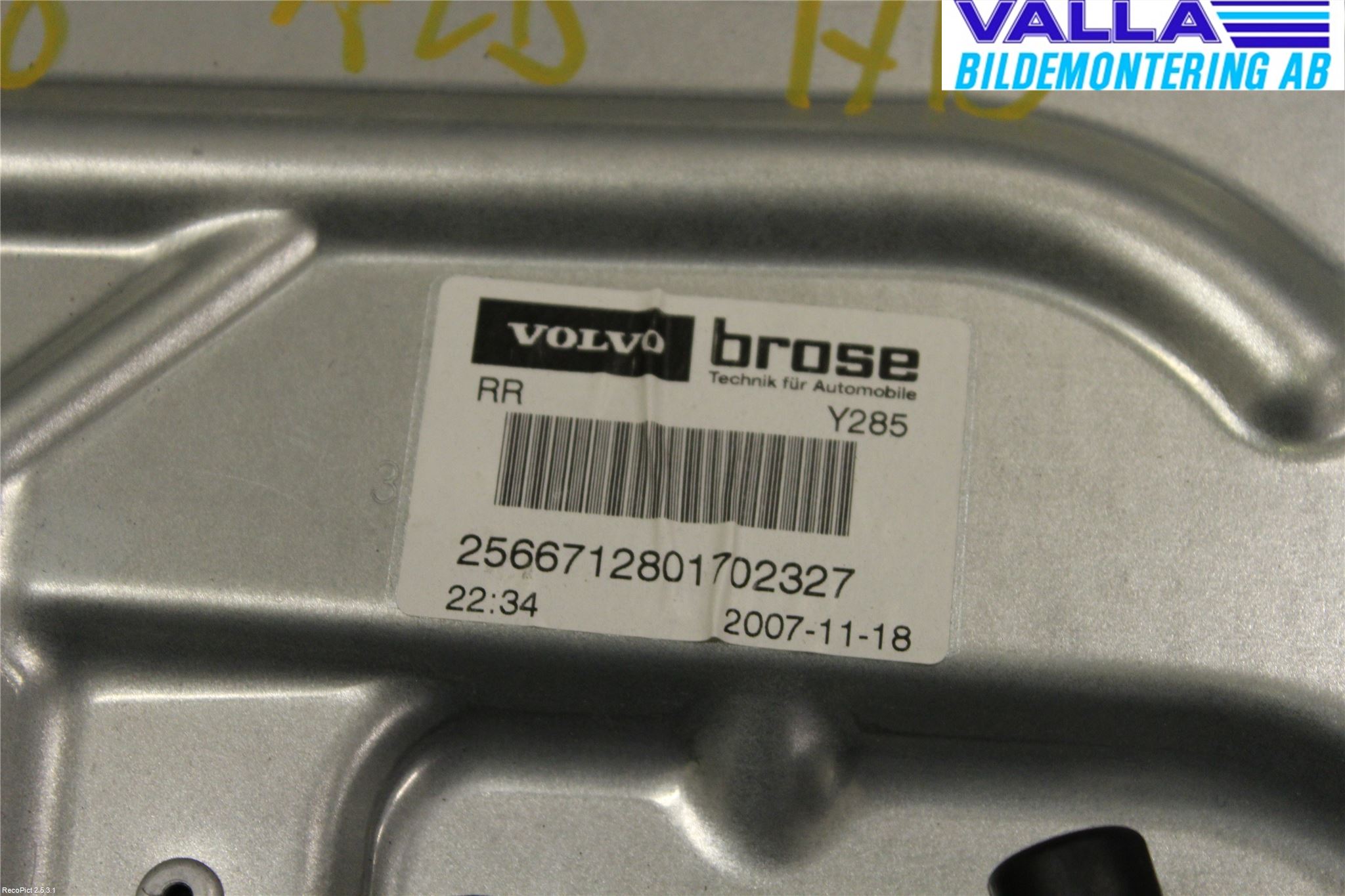 Volvo V70 08-13 Fönsterhiss El Kompl