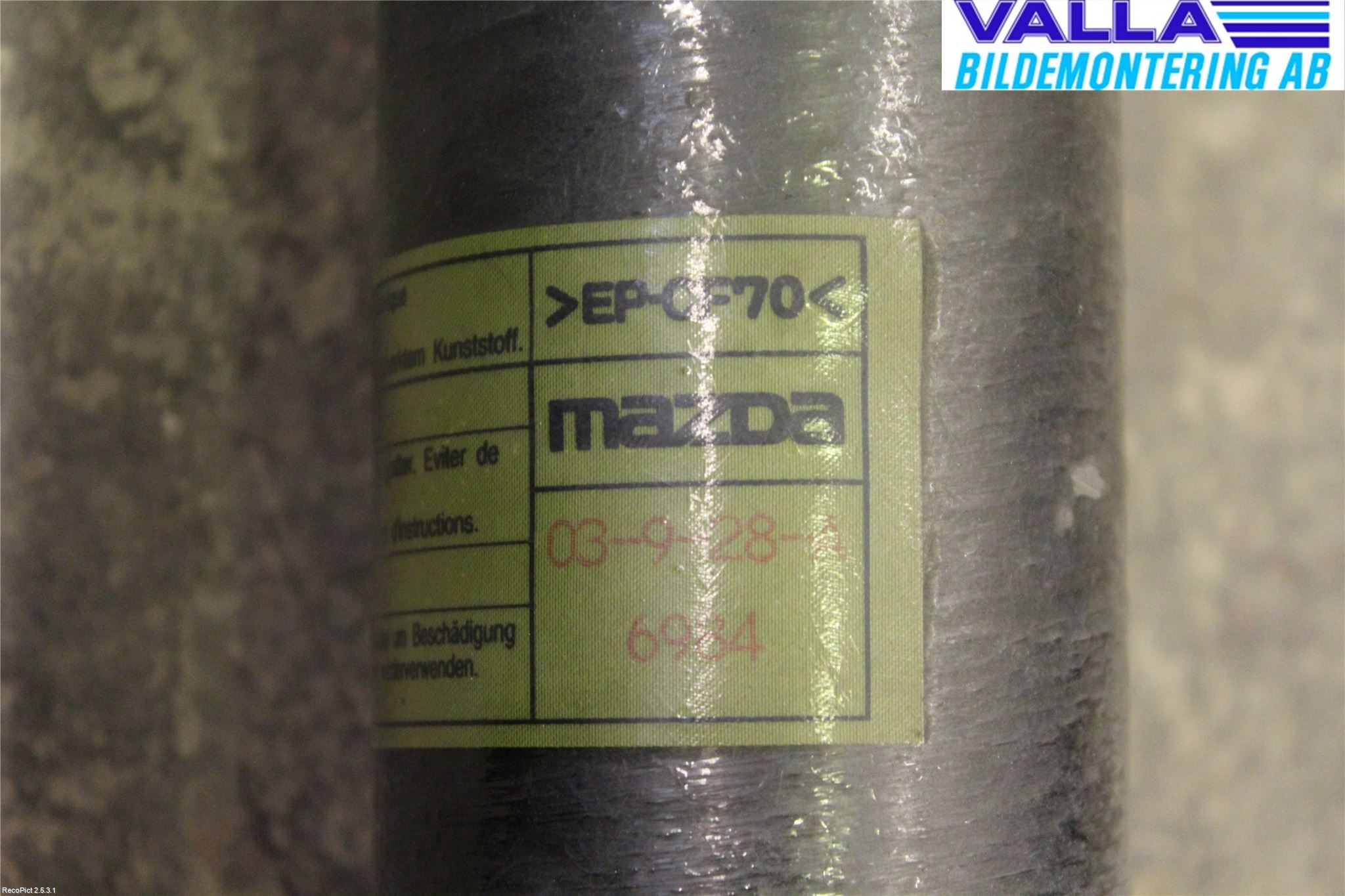 Mazda RX8 Mellanaxel Komp