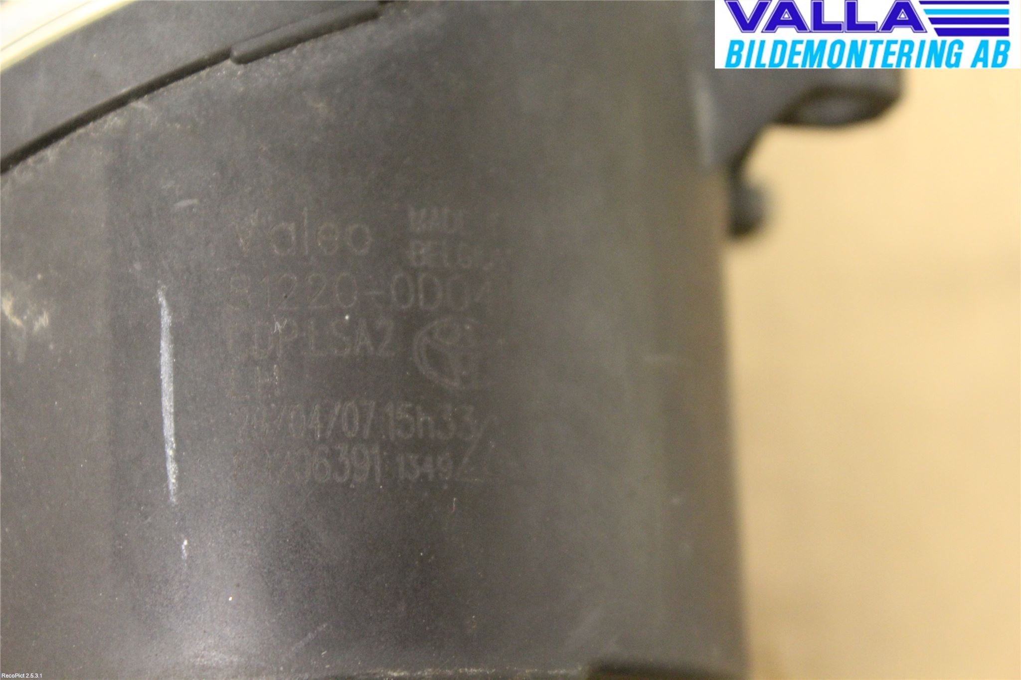 Toyota AVENSIS 07-08 Dimljus-Varselljus Fram