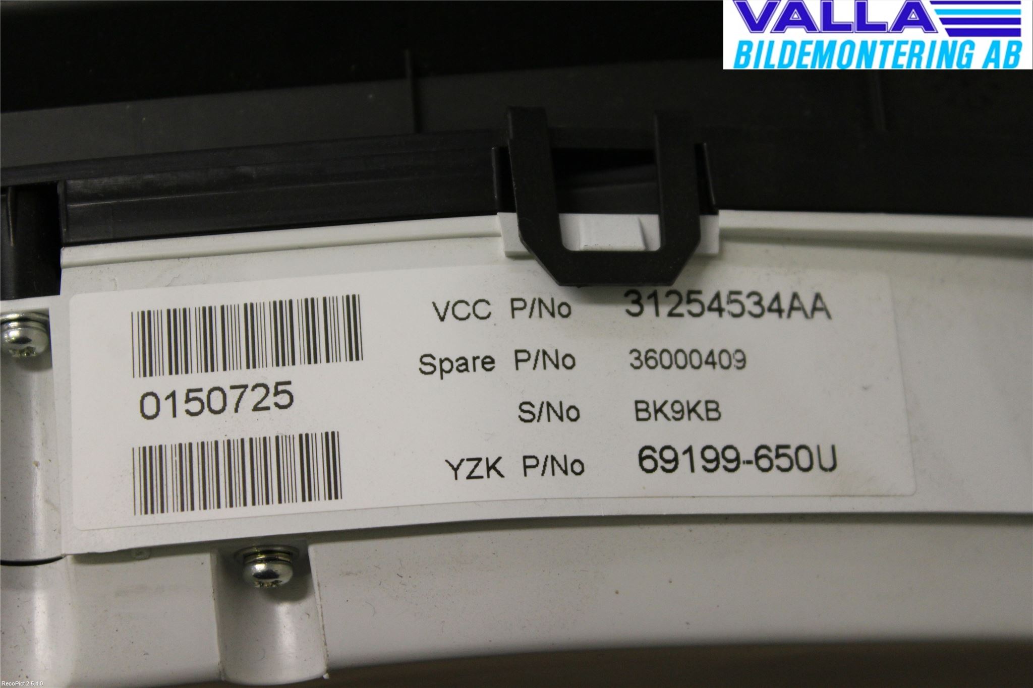 Volvo V70 08-13 Instrument Komb