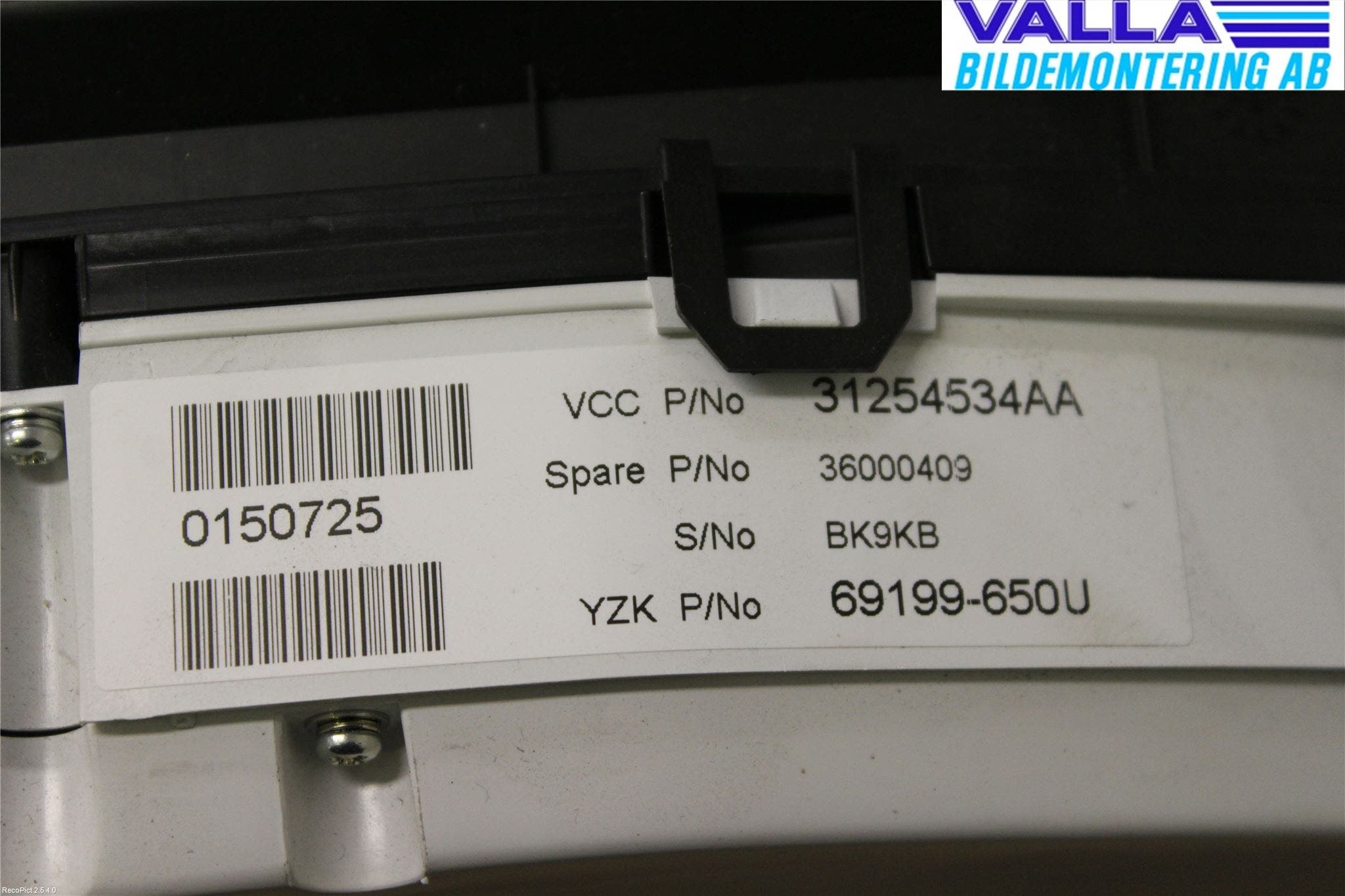 Volvo V70 08-13 Instrument Komb