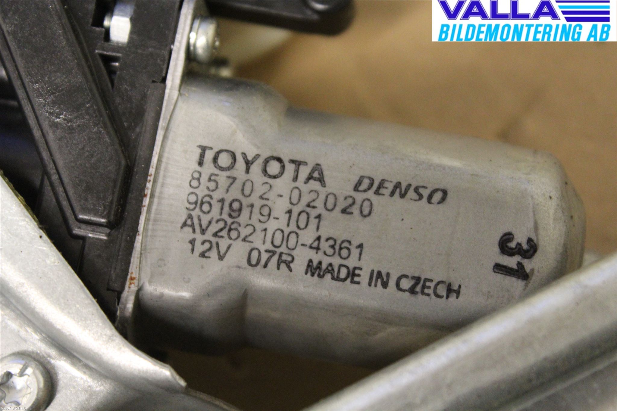 Toyota AURIS 13-19 Fönsterhiss El Kompl