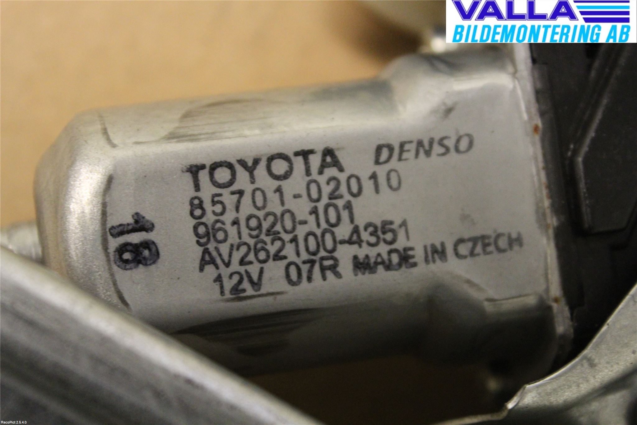 Toyota AURIS 13-19 Fönsterhiss El Kompl