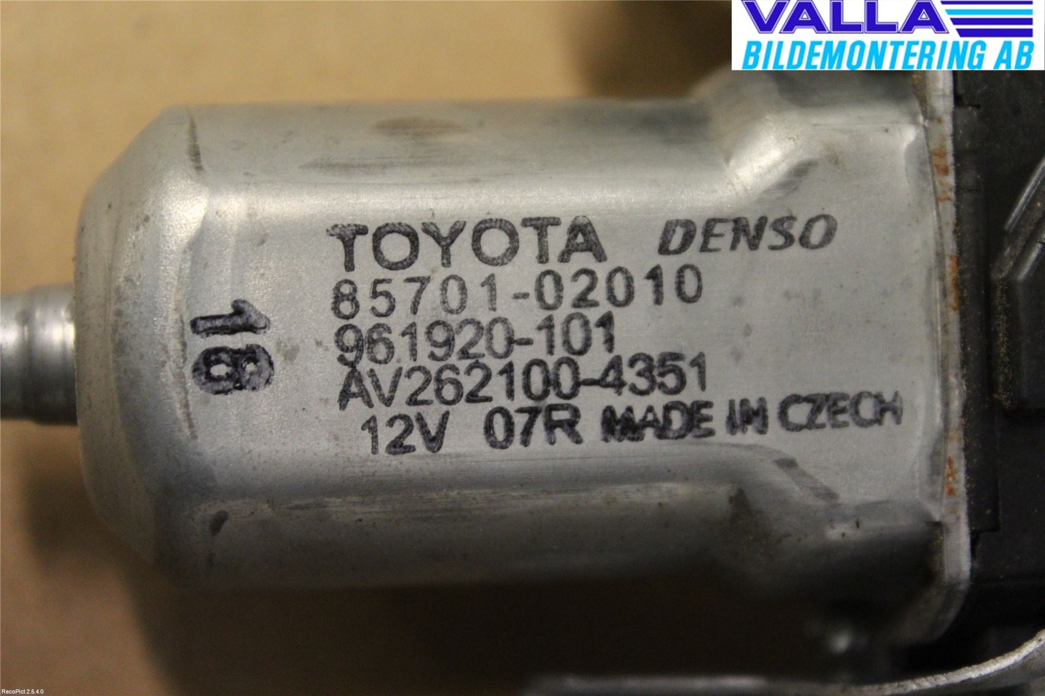 Toyota AURIS 13-19 Fönsterhiss El Kompl