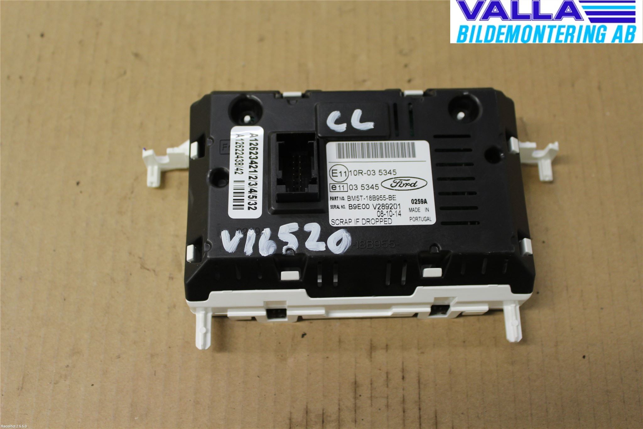 Ford TRANSIT SKÅP/BUSS 14-22 Kontrolldisplay