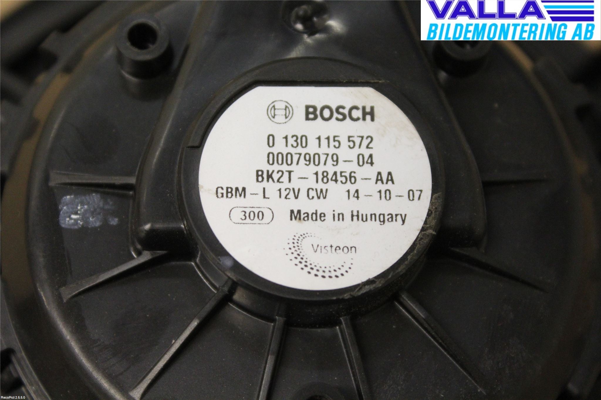 Ford TRANSIT SKÅP/BUSS 14-22 Värmefläkt