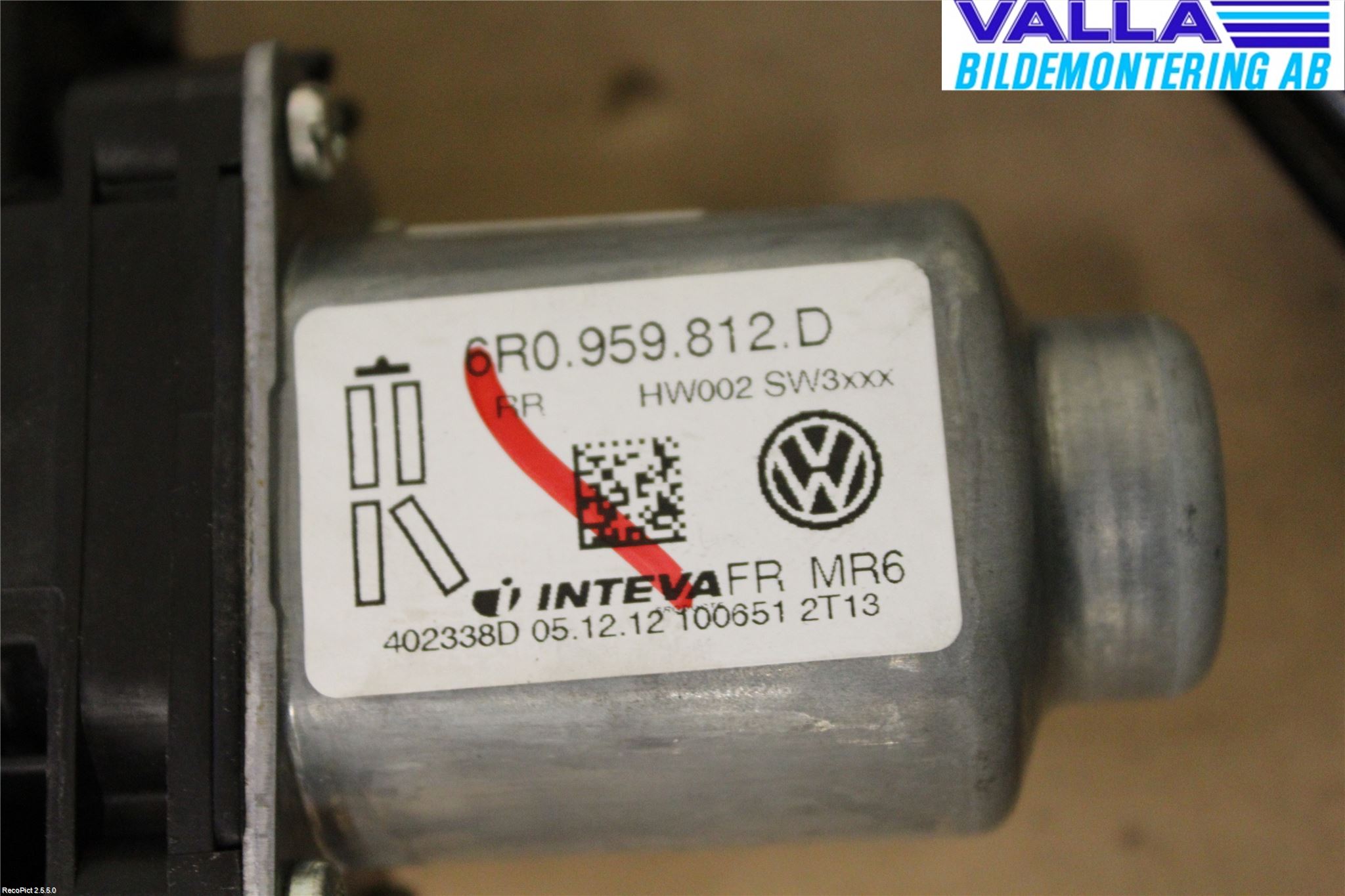 Volkswagen VW AMAROK 2H 10-22 Fönsterhiss El Kompl