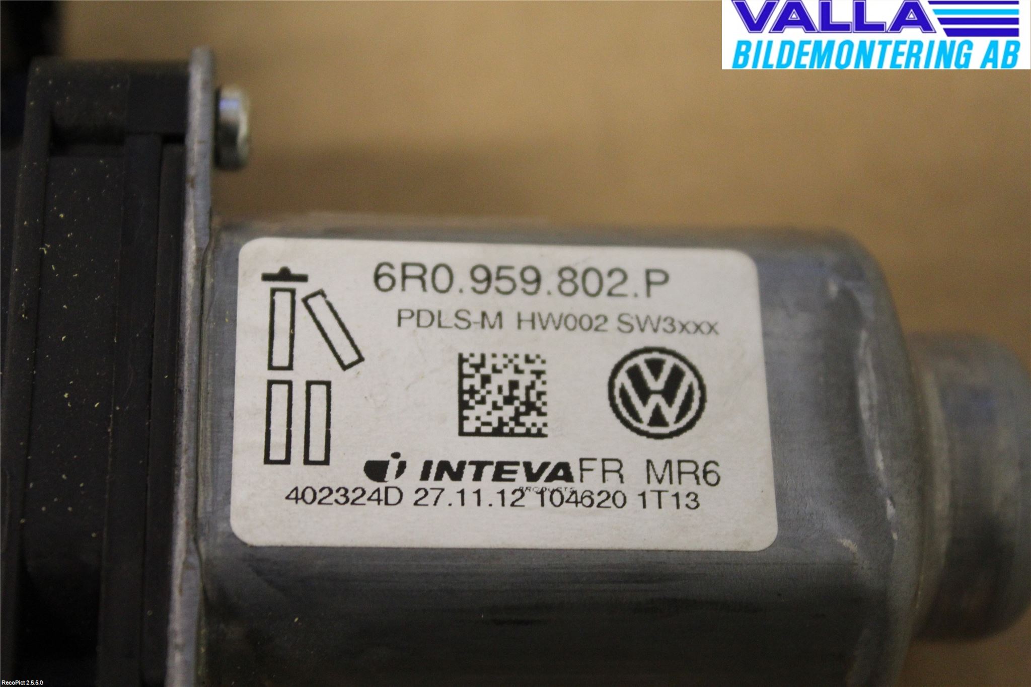 Volkswagen VW AMAROK 2H 10-22 Fönsterhiss El Kompl