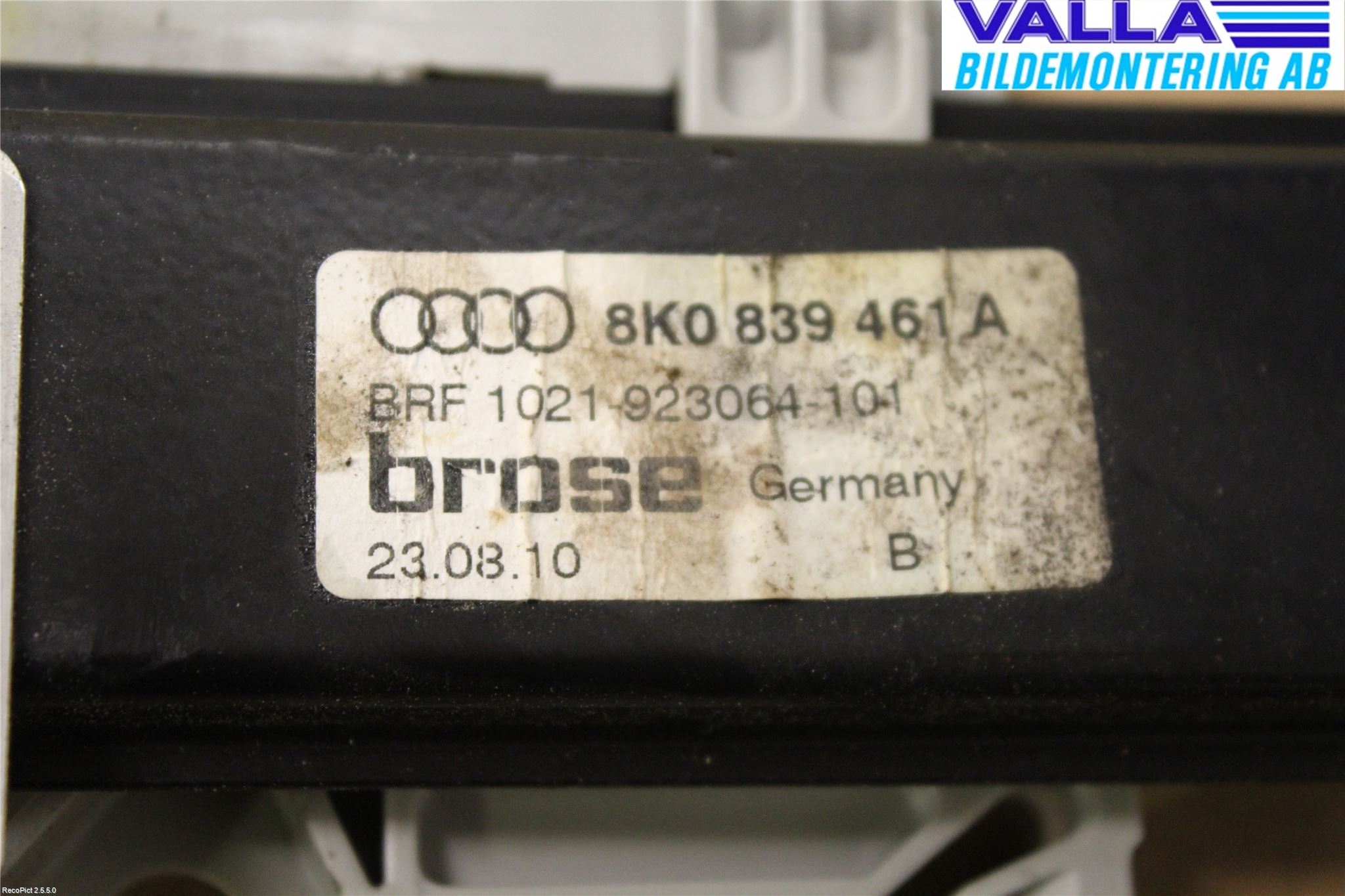 Audi A4/S4 08-11 Fönsterhissmekanism