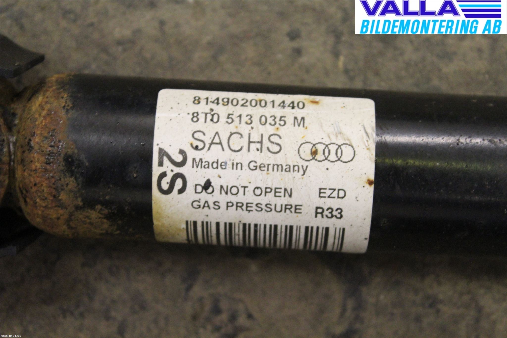 Audi A4/S4 08-11 Stötdämpare Bak