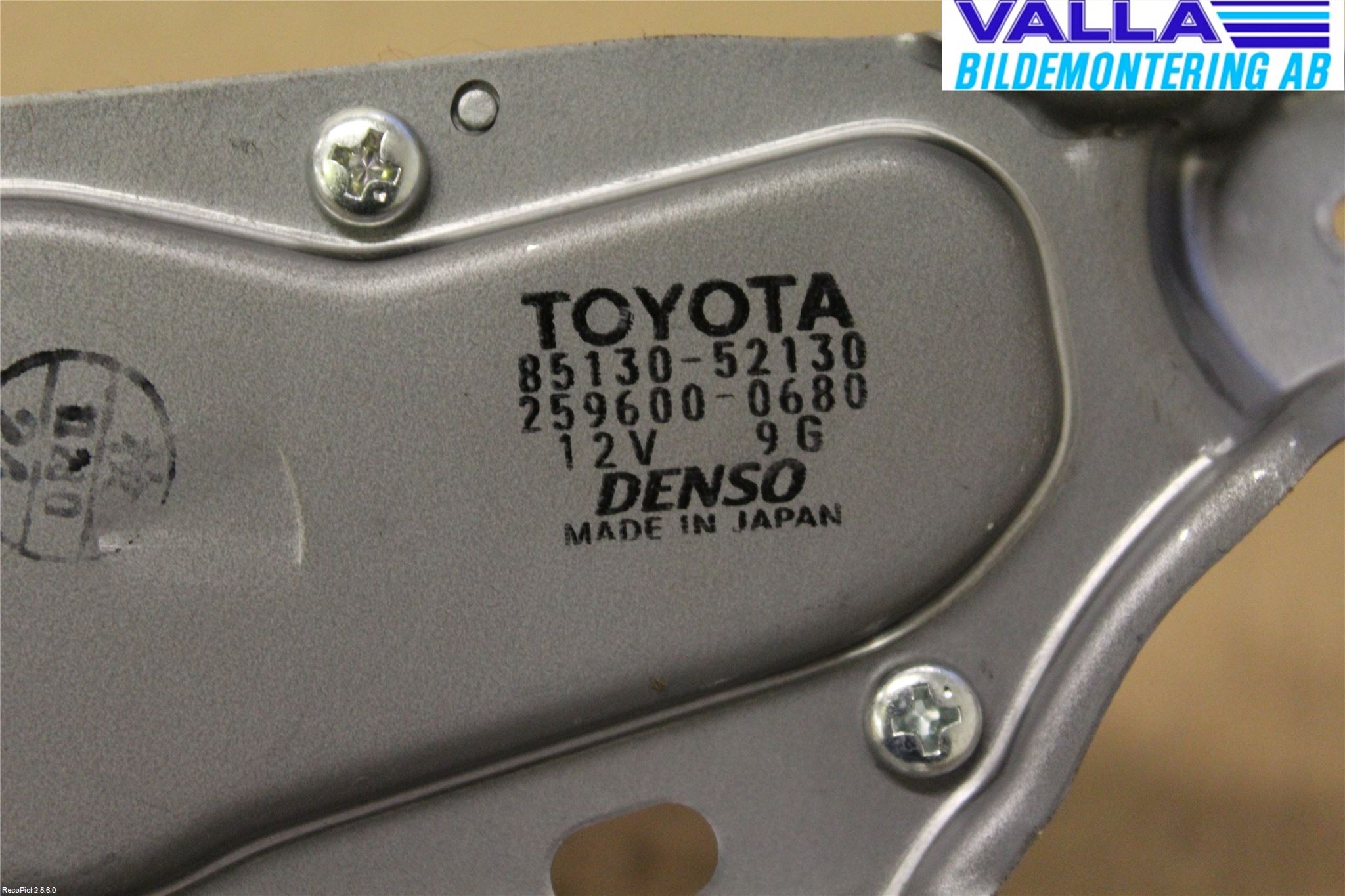 Toyota YARIS XP90 06-11 Torkarmotor Baklucka
