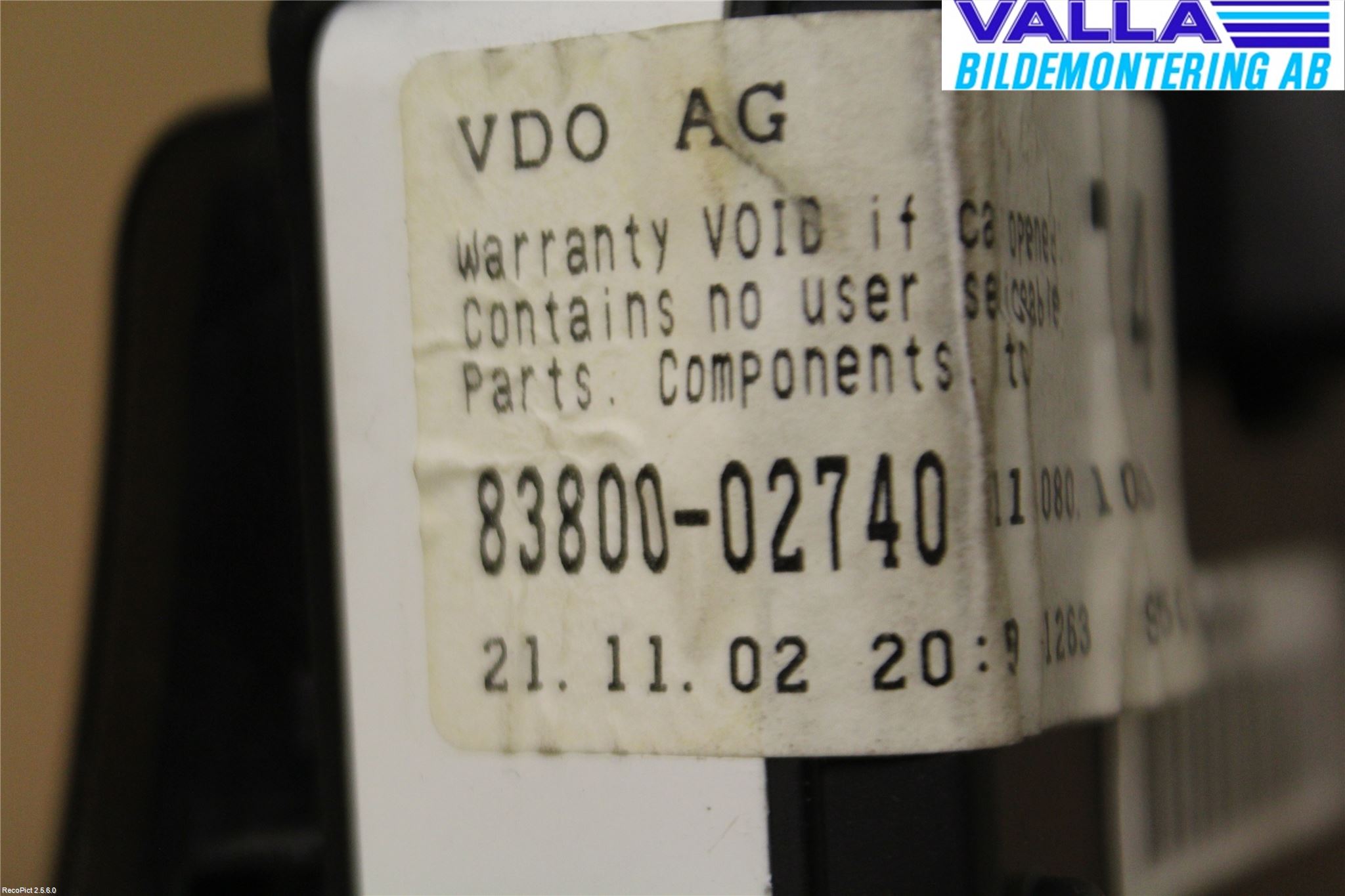 Toyota COROLLA 02-07 Instrument Komb