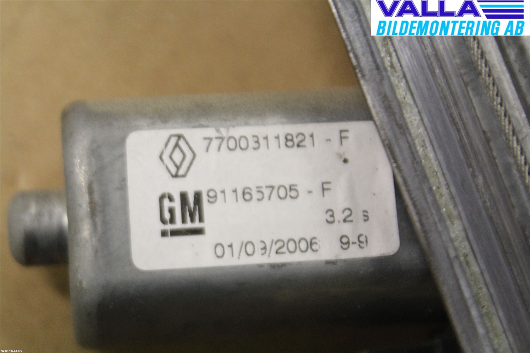 Opel VIVARO 01-14 Fönsterhiss El Kompl