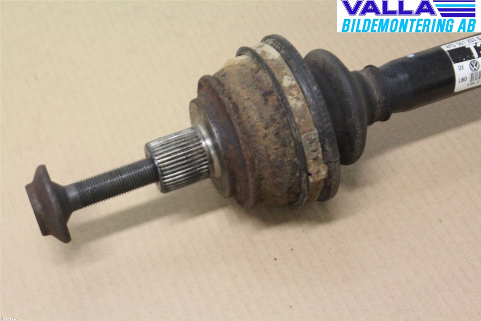 Audi ALLROAD 06-11 Drivaxel Bak Höger