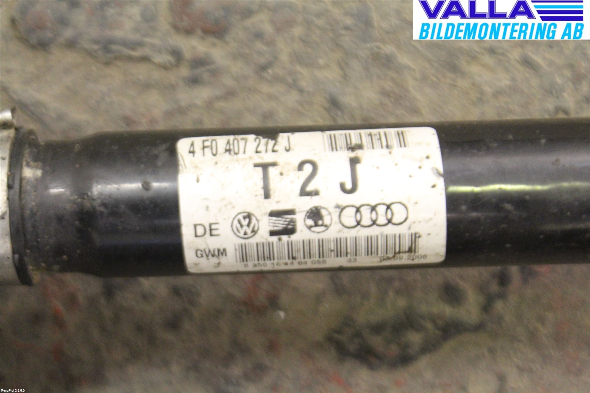 Audi ALLROAD 06-11 Drivaxel Fram Höger