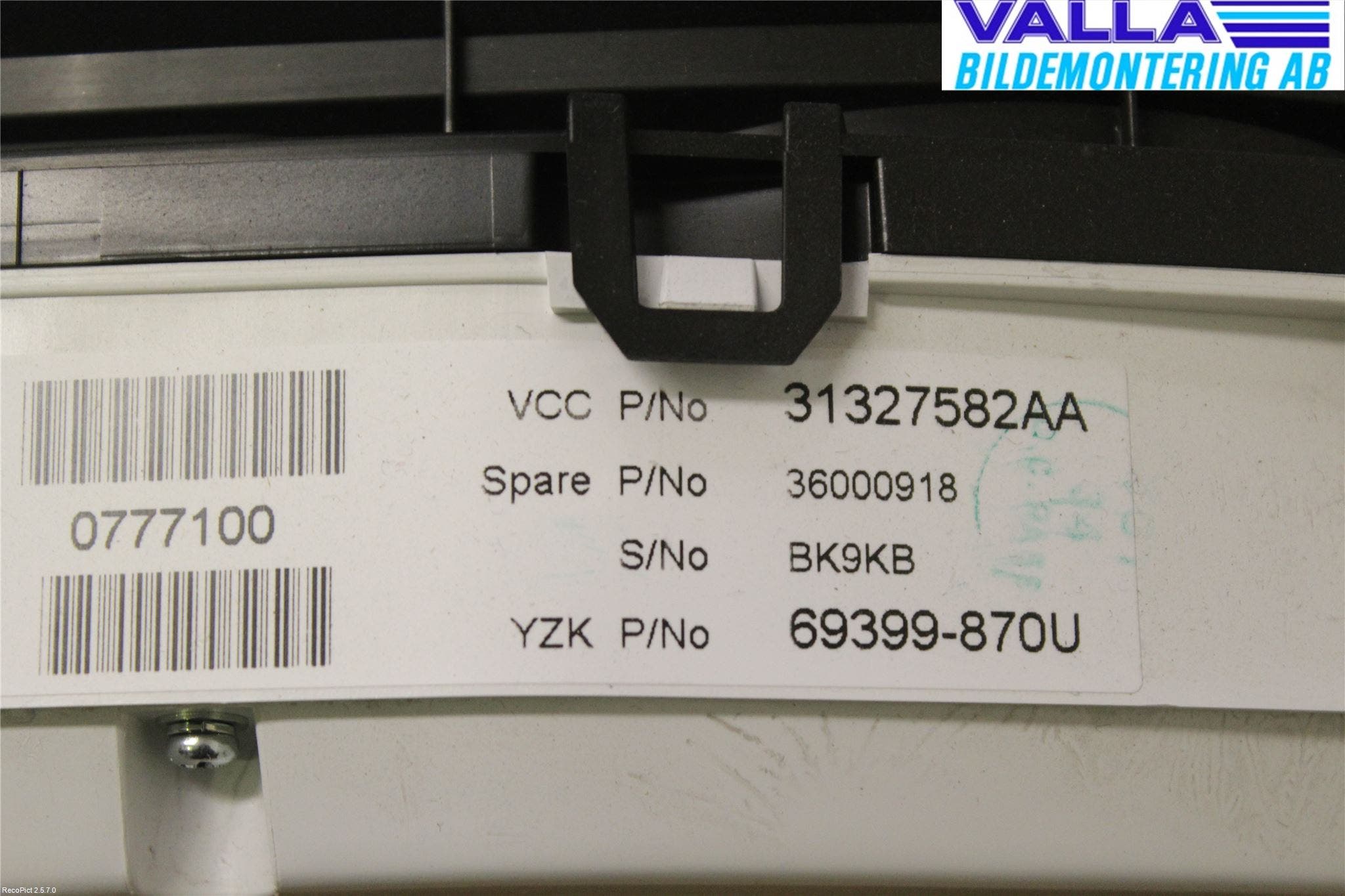 Volvo V70 08-13 Instrument Komb