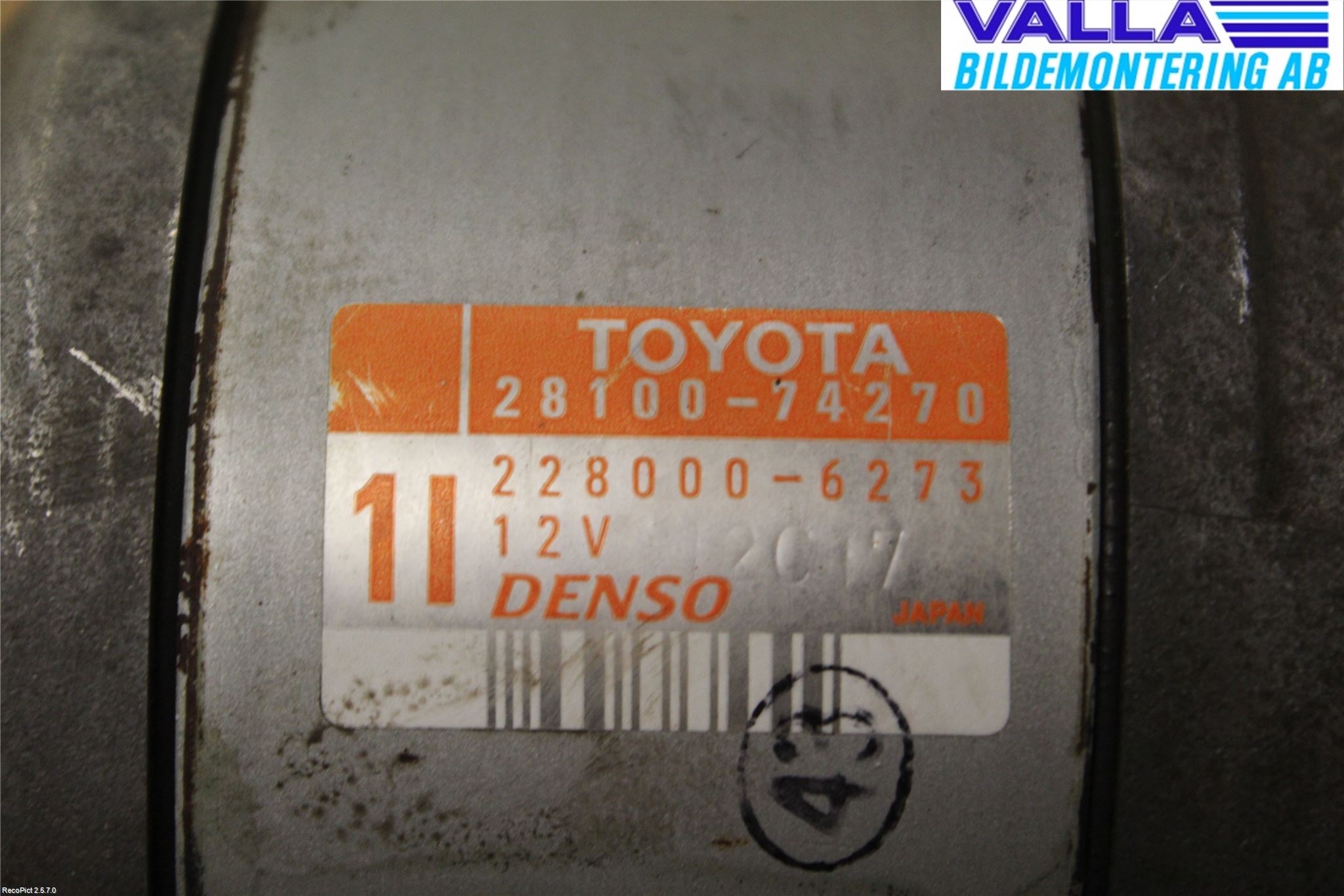 Toyota RAV 4 00-06 Startmotor