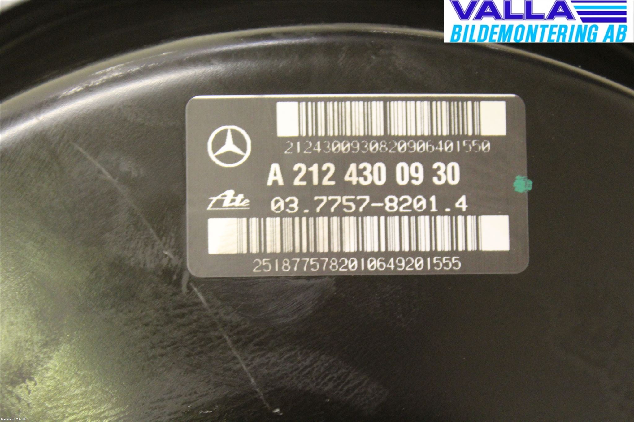 Mercedes-Benz MB E-KLASS (W212) 09-16 Bromsservo