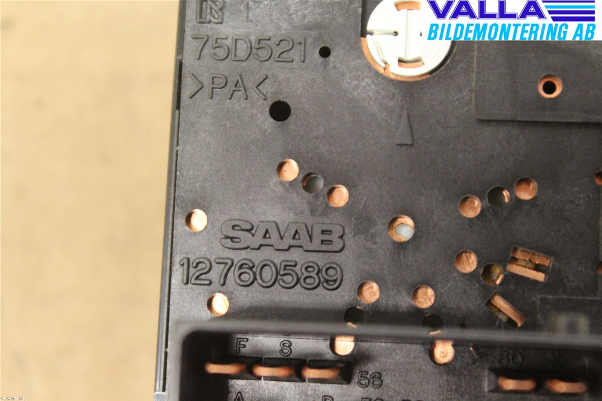 Saab 9-5     06-10 Strömställare Ljus